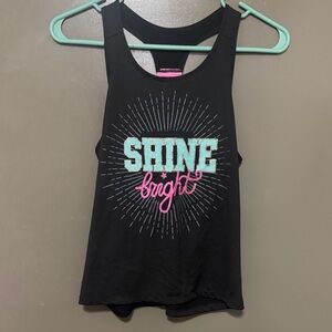 MAD Engine Black Kids Tank Top with Shine Bright Design